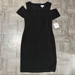 NEW Calvin Klein Women’s Black Cold Shoulder Dress Size 10